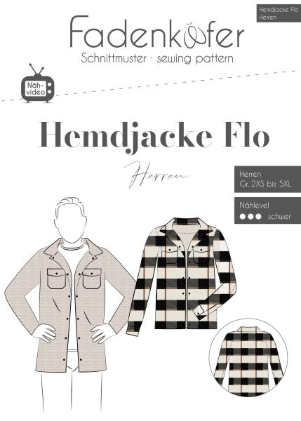 Fadenkäfer Papierschnittmuster Hemdjacke Flo Herren